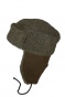 Schafwollmütze im russischen Stil Jägergrün